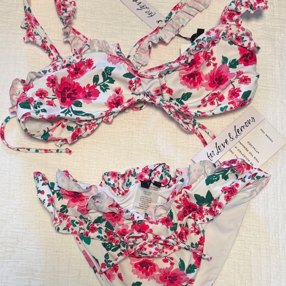 NWT For Love & Lemons Bikini Set